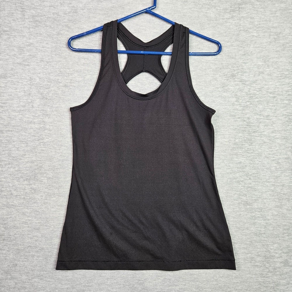 Athleta Womens Black Racerback Keyhole Tank Top Sz Medium Activewear Gym workout